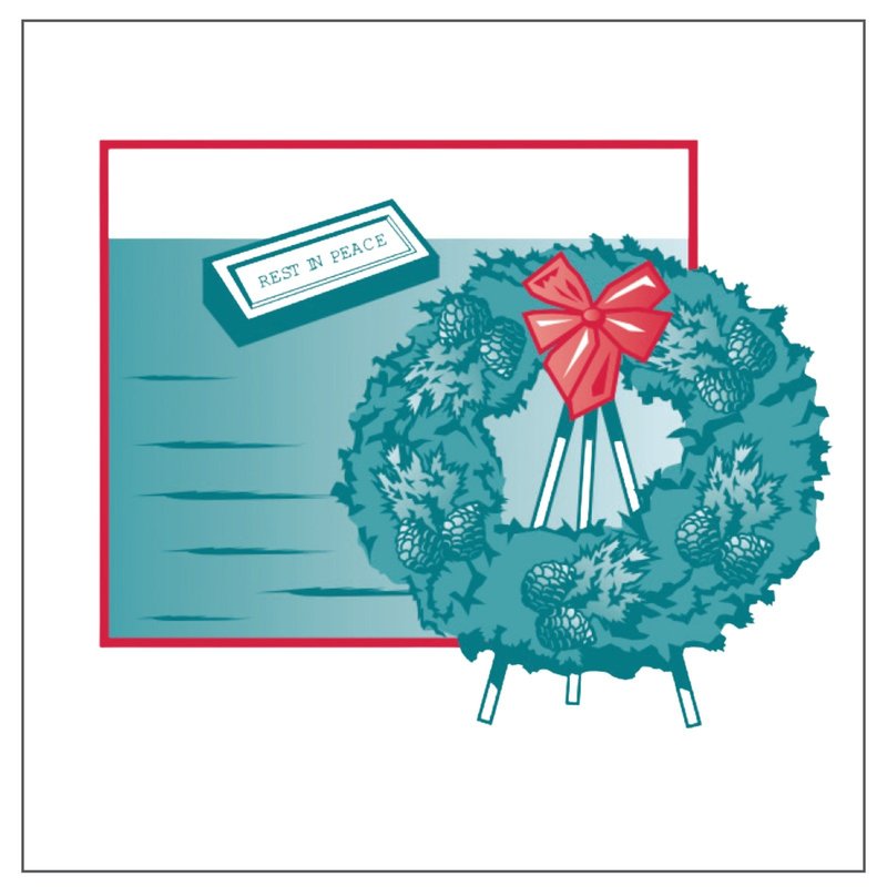 Gravesite Remembrance - Evergreen Wreath 20